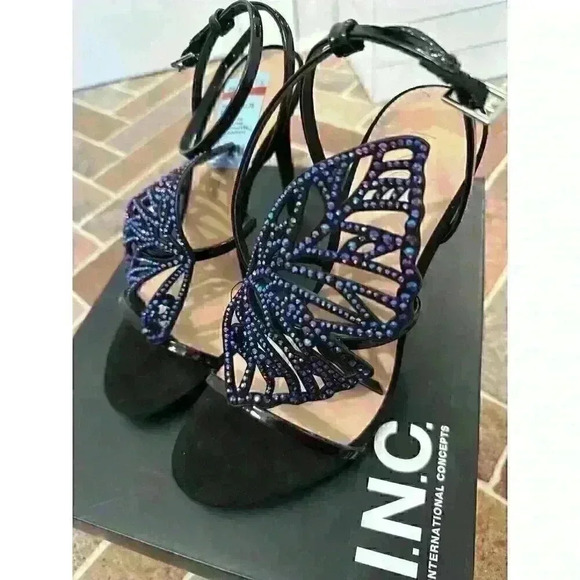 INC Black Kaif Evening Heels size 7 NWB - Picture 3 of 5